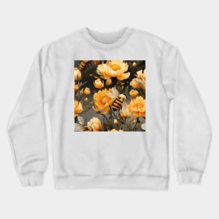 Honeycomb and Bee Pattern 20 Crewneck Sweatshirt